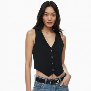 NWT / Black Wilfred Pacino button down vest size 4